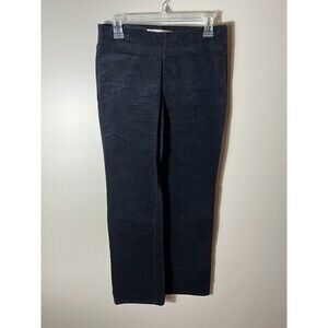 SOFT SURROUNDINGS Womens Black Corduroy Pull On Boot Cut Casual Pants Small